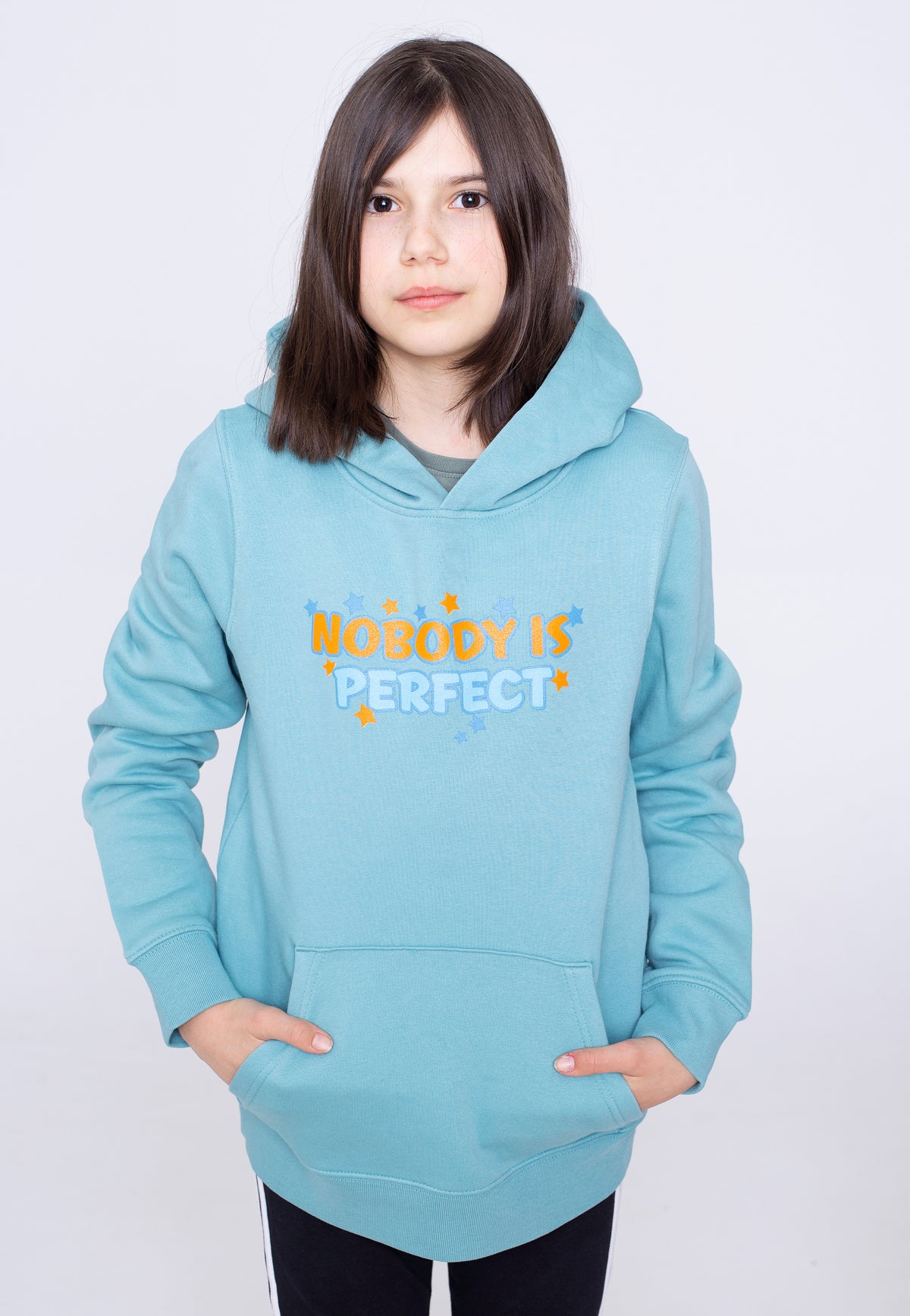 Bibi & Tina Nobody's Perfect 2022 Teal Monstera Hoodie